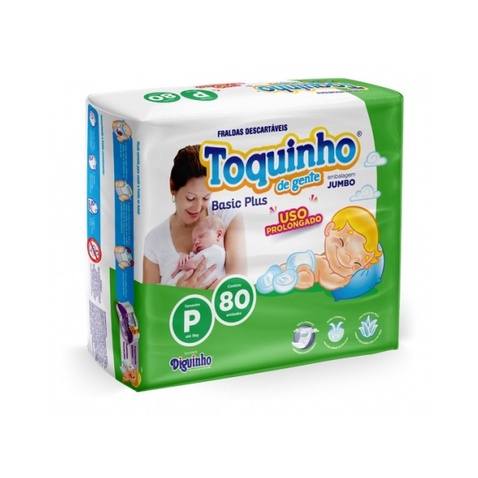 Fralda Toquinho Basic Plus P 80 Unidades Shopee Brasil