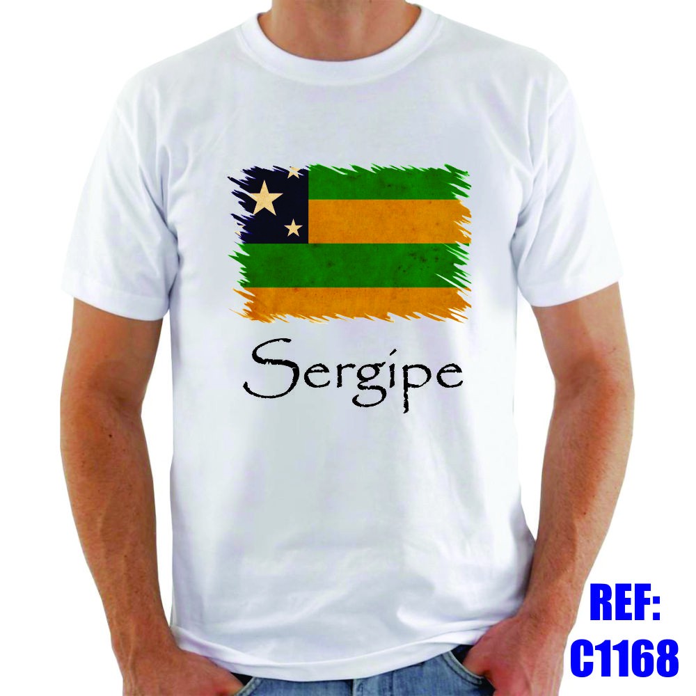 Camiseta Sergipe Bandeira Brasil Estado Shopee Brasil