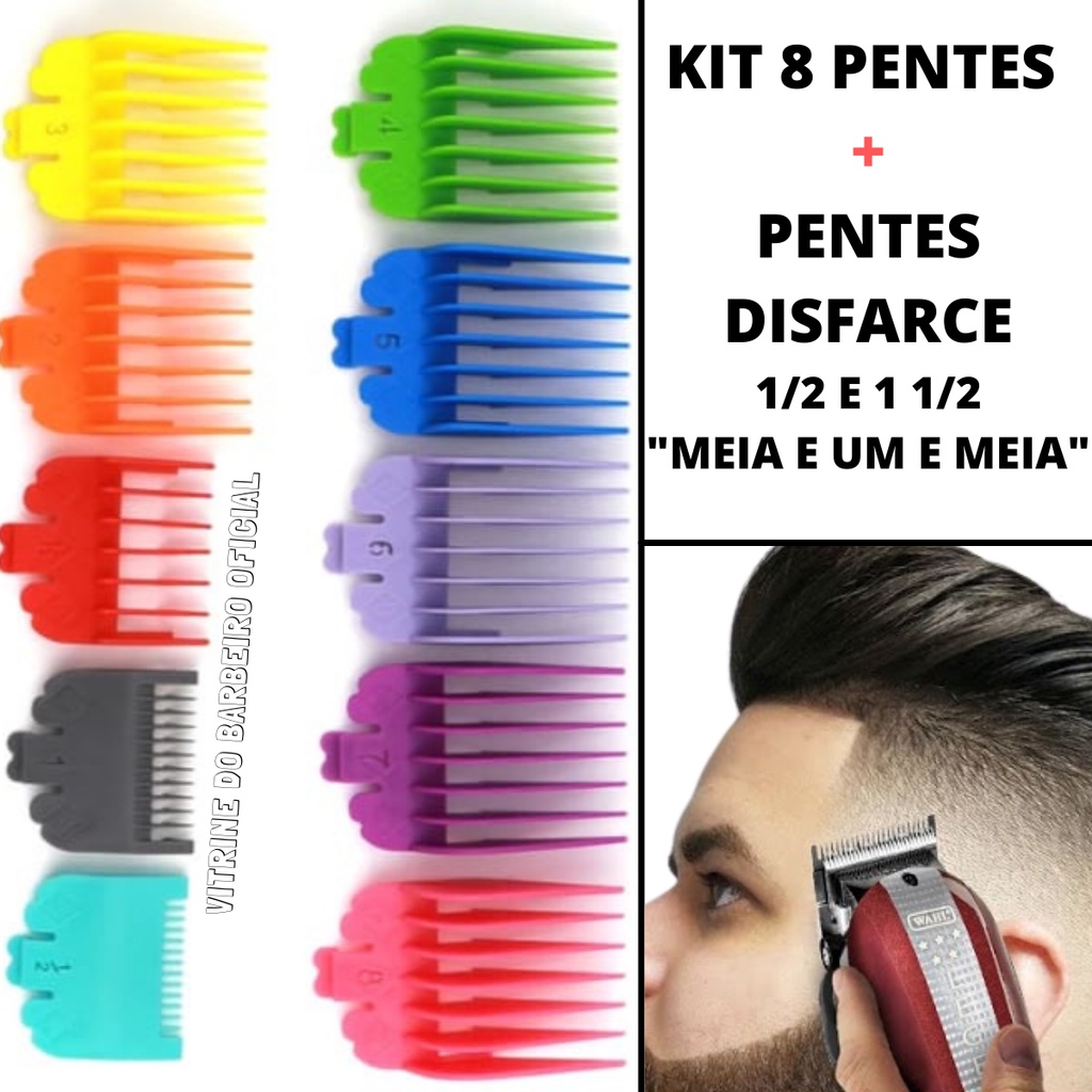 Pentes Kit Ao Pente De Disfarce Meia E Um E Meia Shopee Brasil