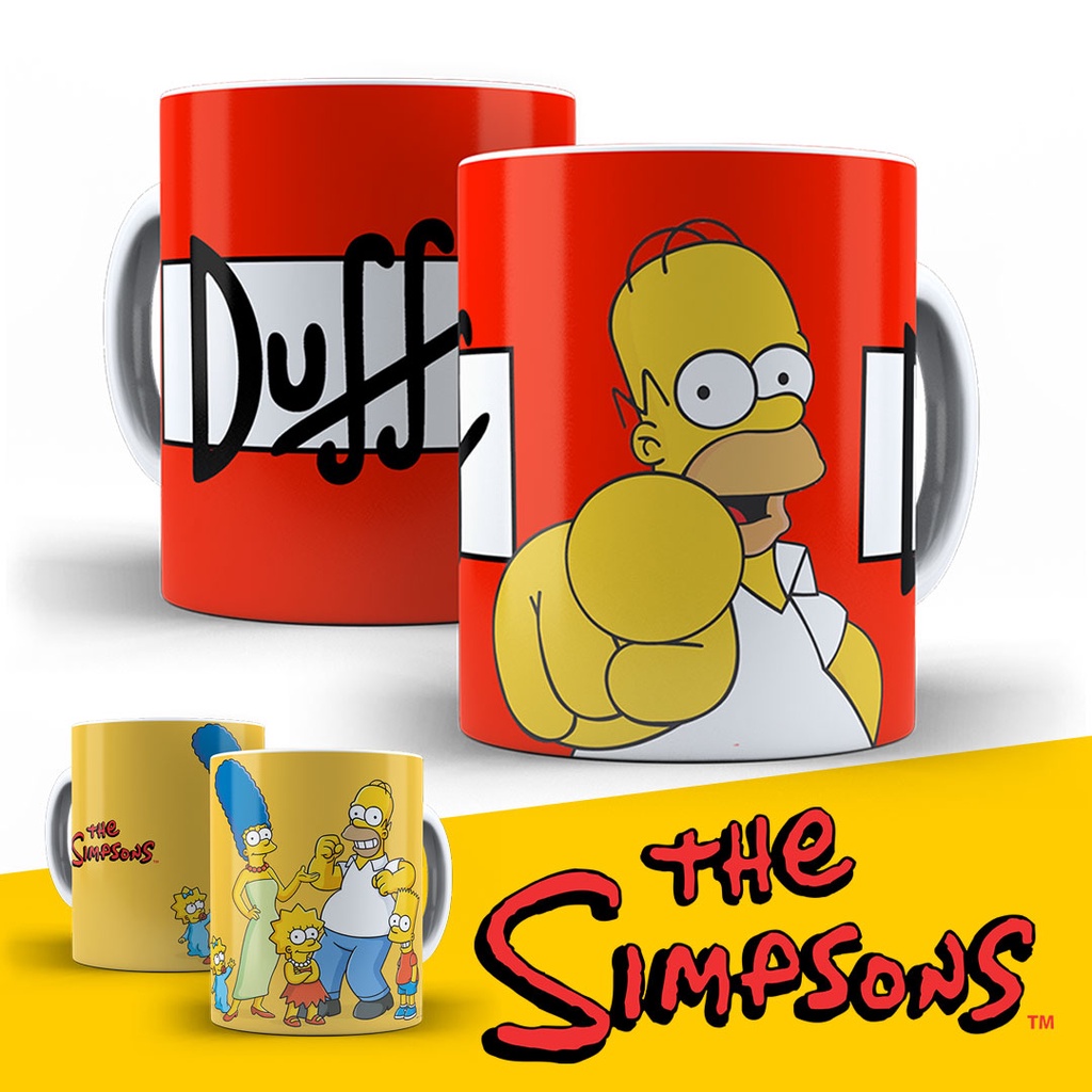 Caneca Os Simpsons Personalizada Porcelana Homer Duff Bart Lisa Ml