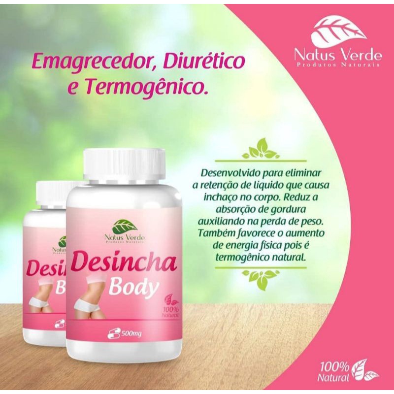 Desinchá Body ORIGINAL 500mg 60 cápsulas Shopee Brasil