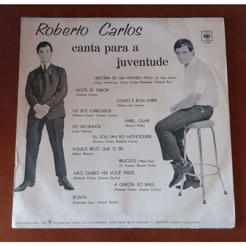 Lp Vinil Roberto Carlos Canta Para A Juventude Shopee Brasil