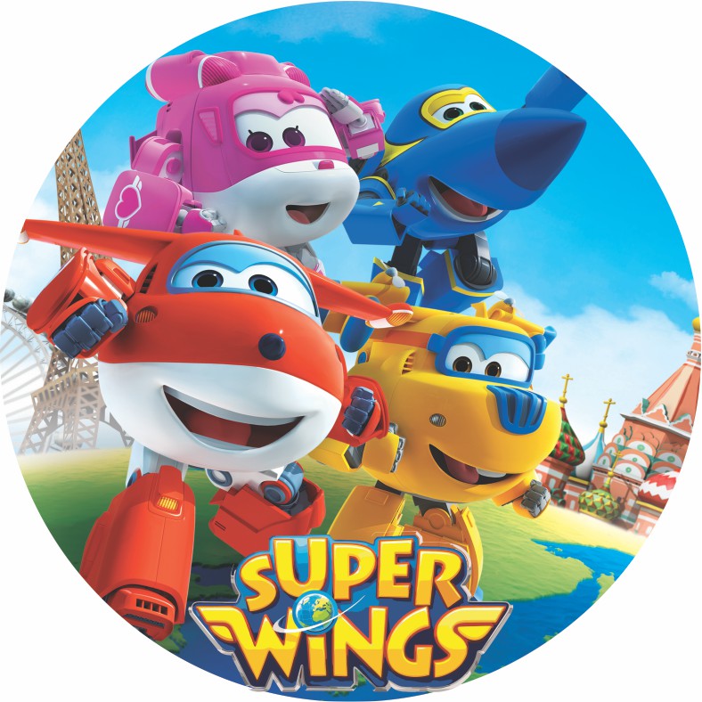 Painel Em Lona Redondo Super Wings 1 5 X 1 5 Banner Fosca Shopee Brasil