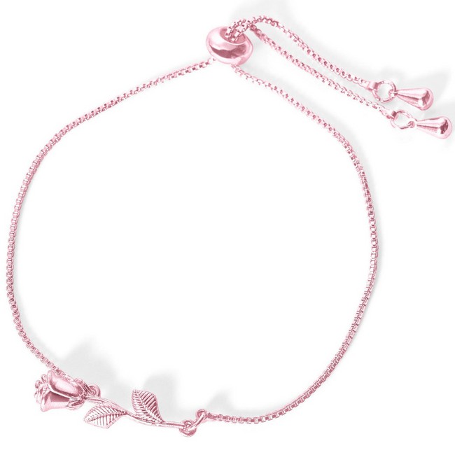 Pulseira Aviva Cores de Rosa 1 un Pulseira em tom rosé delicada