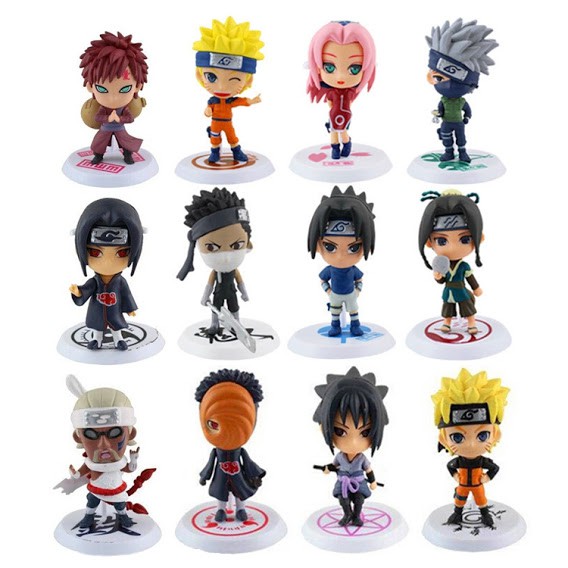 Boneco Naruto Sasuke Gaara Kakashi Obito Tobi Itachi Zabuza