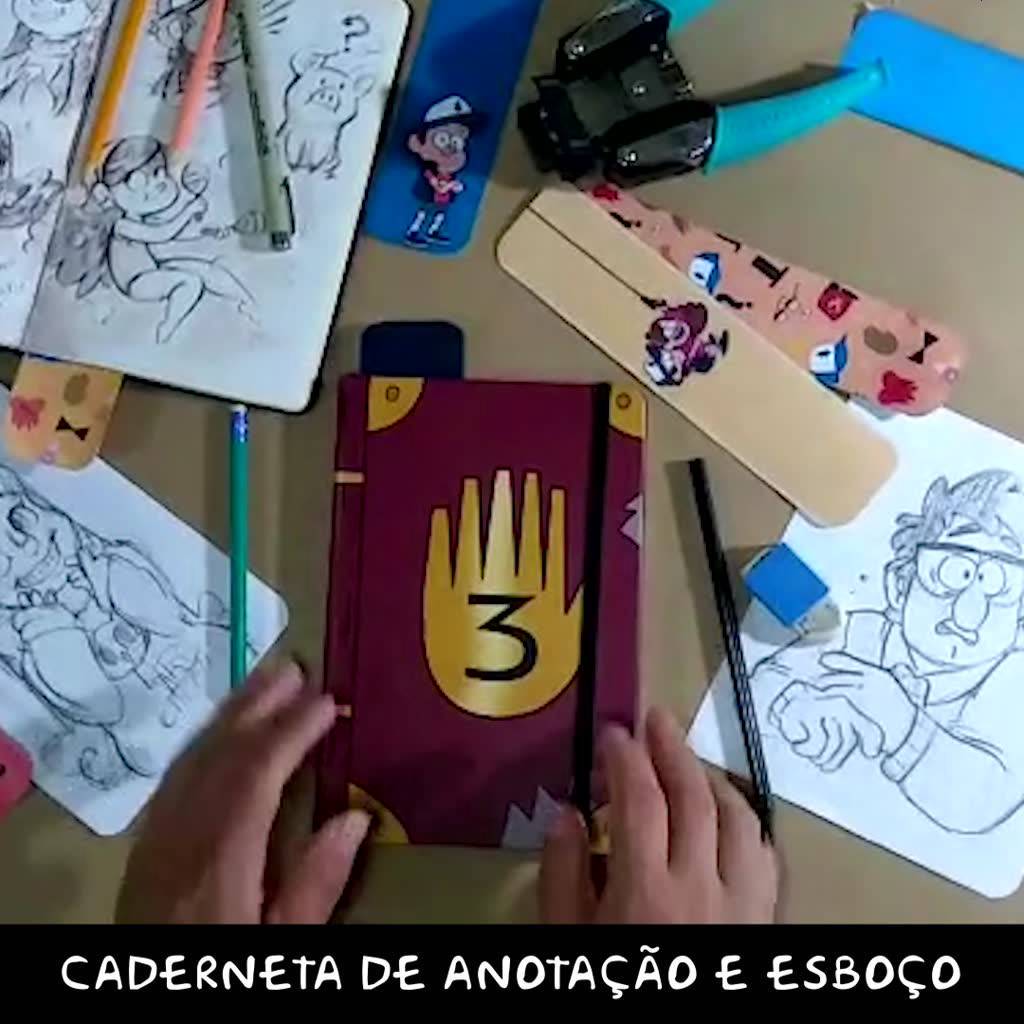 Caderno Sketchbook Gravity Falls Para Desenho E Anota Es Shopee Brasil