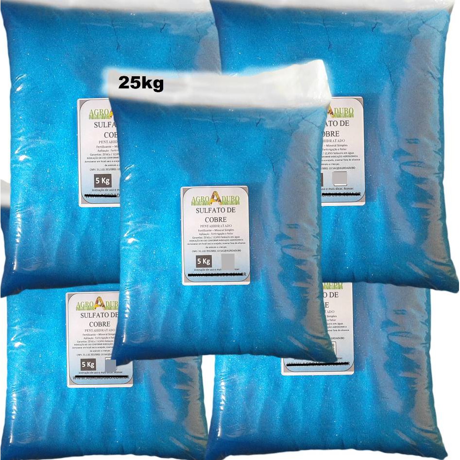 Sulfato De Cobre Pentahidratado 25Kg Shopee Brasil