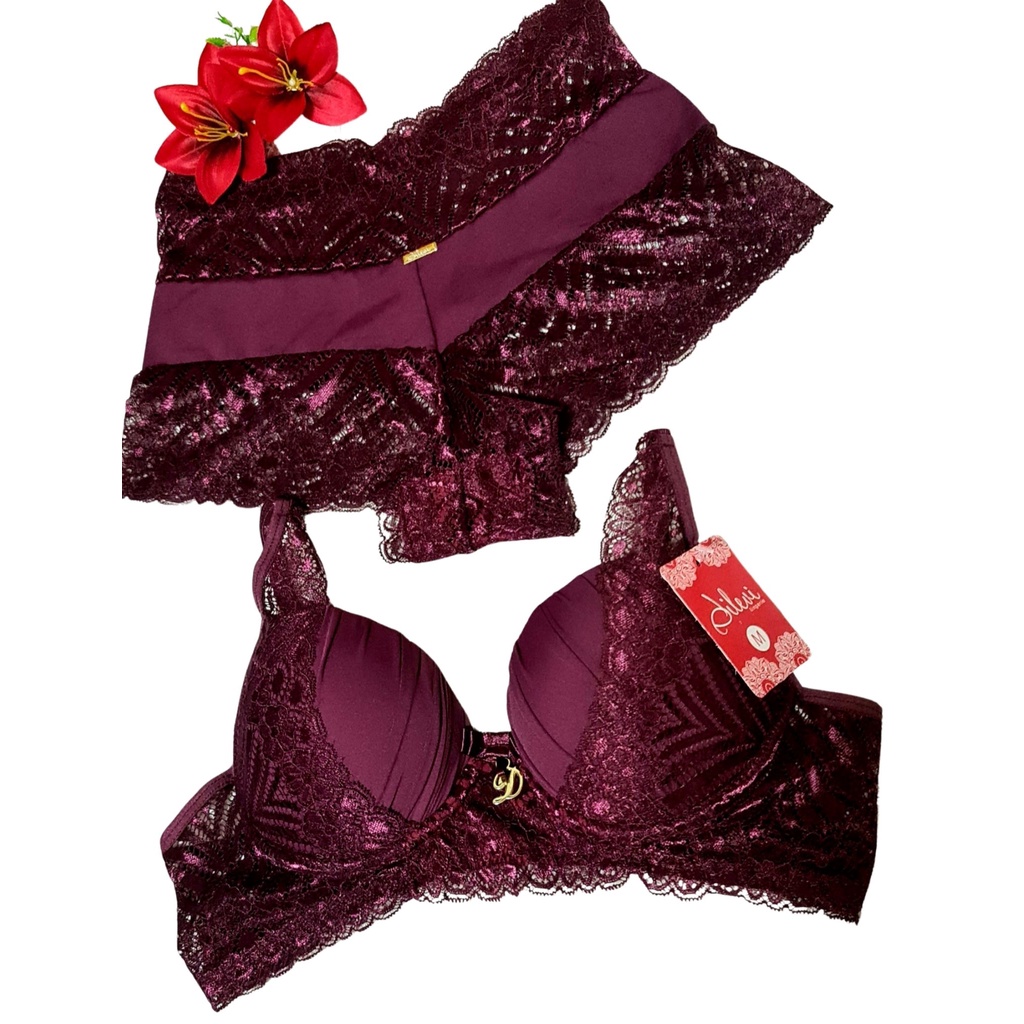 Conjunto de Lingerie Luxo Calcinha e Sutiã Kit 25 conj Shopee Brasil