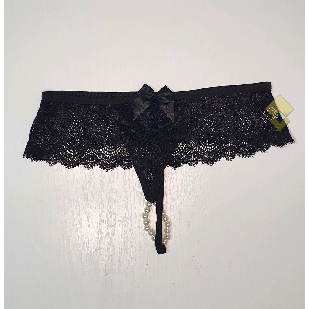 Kit Calcinha Tailandesa Fio Sexy Pérolas Massageadora Sensual Lingerie Renda Luxo Feminina
