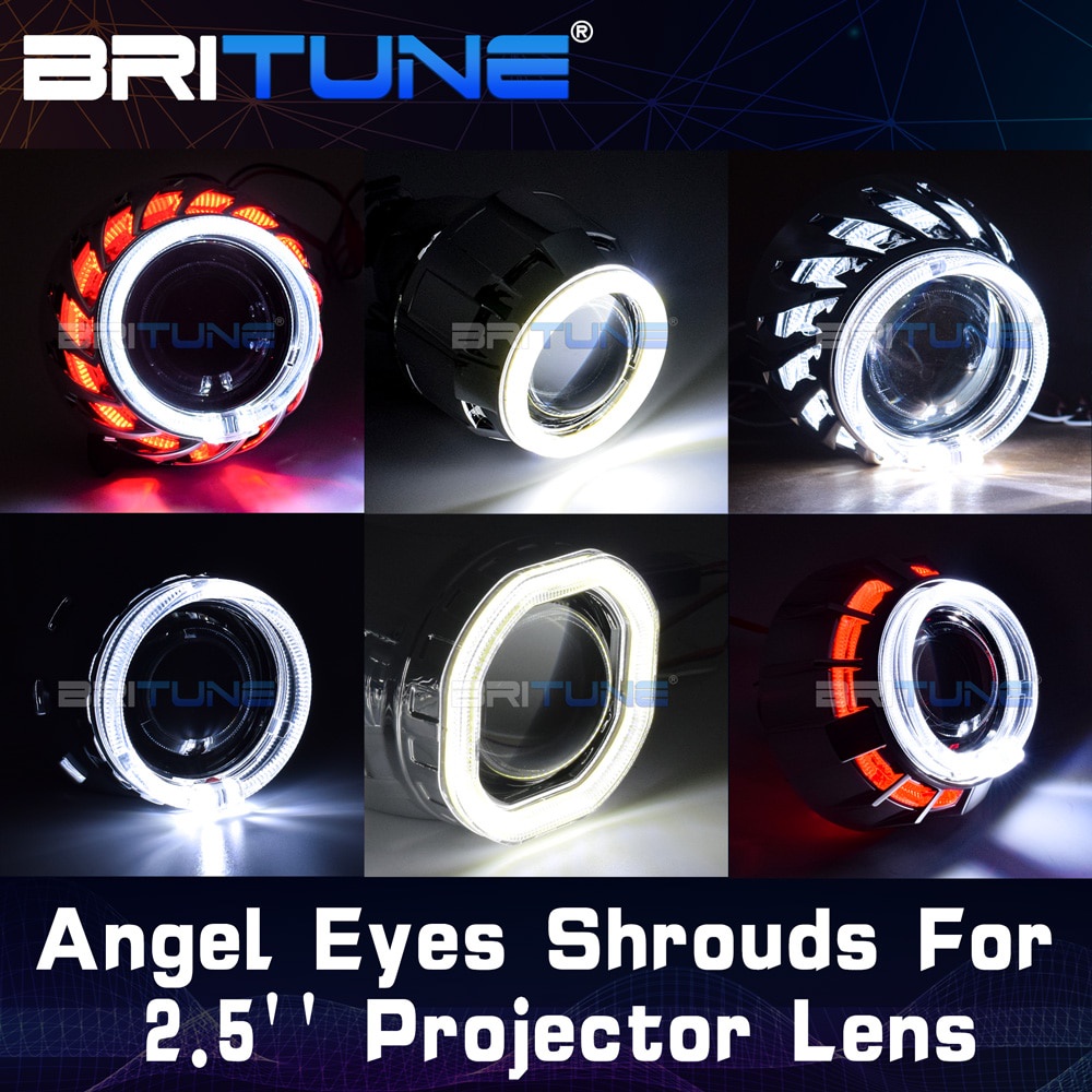 Britune Projetor Mortalhas Led Anjo Olhos Moldura Para Lente Wst Bi