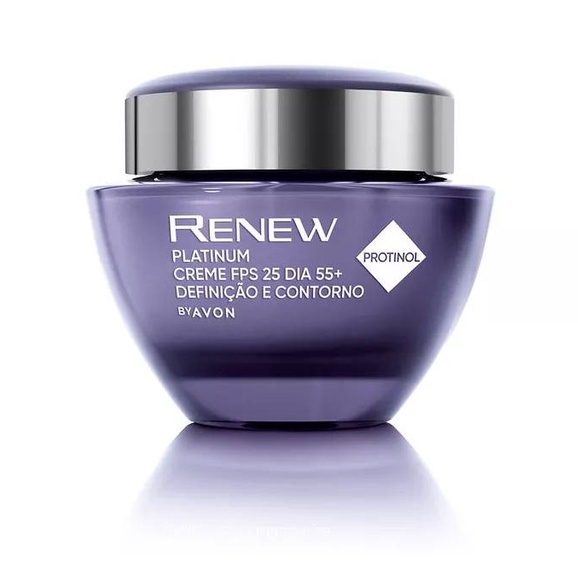 Creme Facial Renew Platinum 55 Creme Rosto Avon Anti Rugas Dia