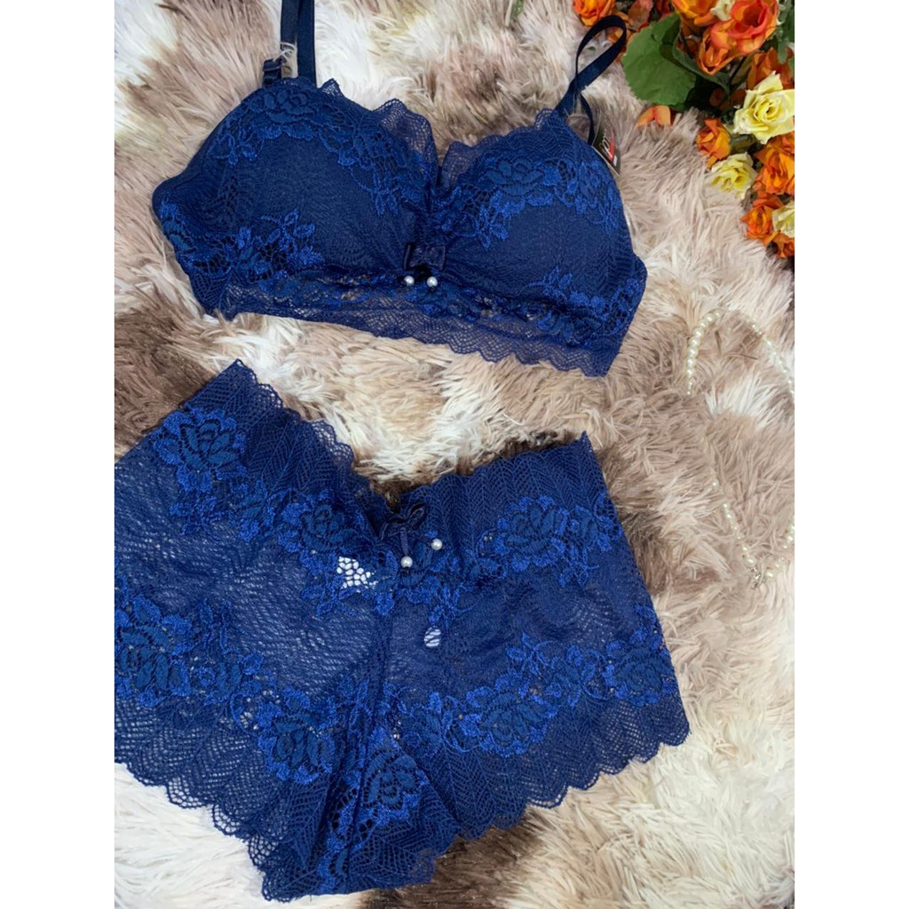 Conjunto Bojo Rendado Tapa Decote Promoção Short Renda Lingerie