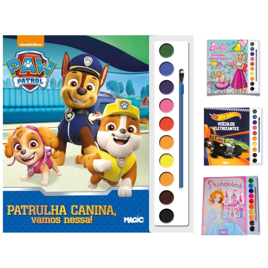 Livro Infantil Para Pintar Colorir Aquarela Personagens Shopee Brasil