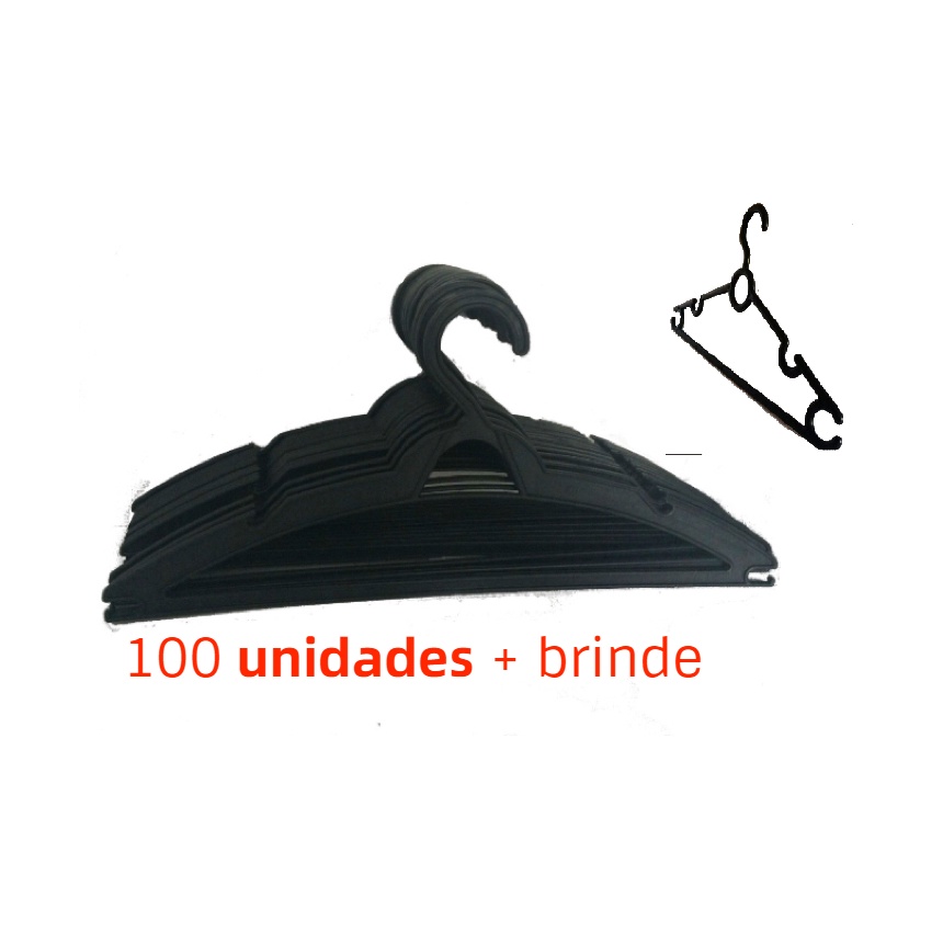 Cabides Adulto Kit 100 Unidades Atacado Pronta Entrega Brinde