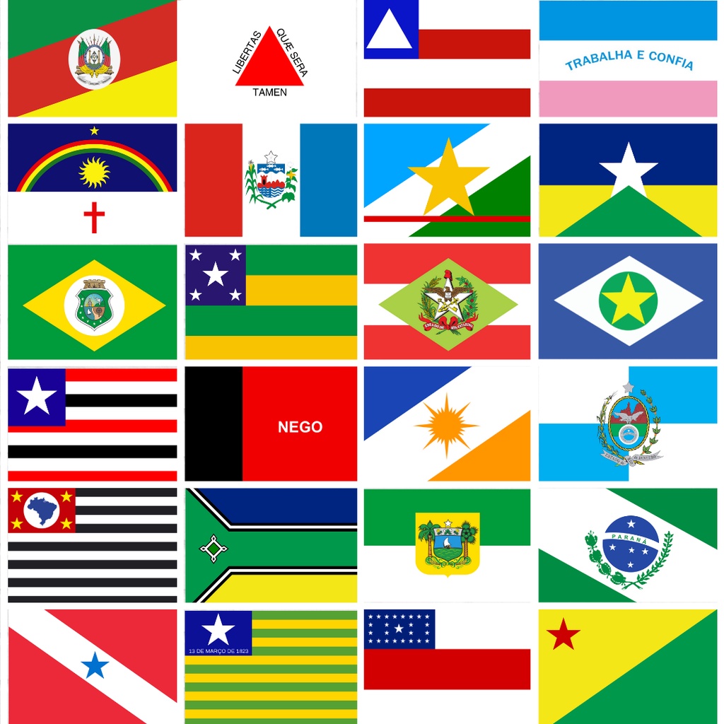 Quadro Decorativo Placa Bandeira Estados Brasileiros MDF 3mm São Paulo