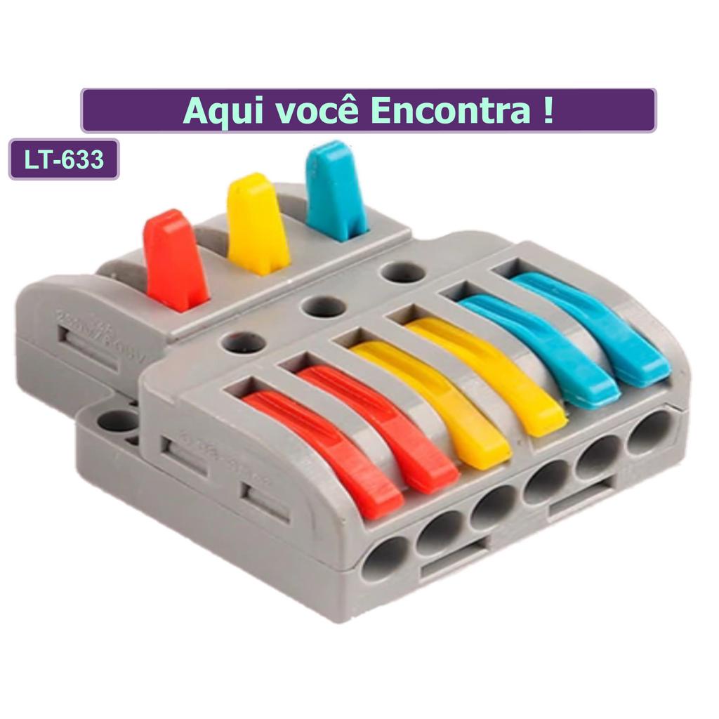 Conector Emenda Derivacao Sem Solda 3x6 Fios 32A Engate Rápido HPSPL63