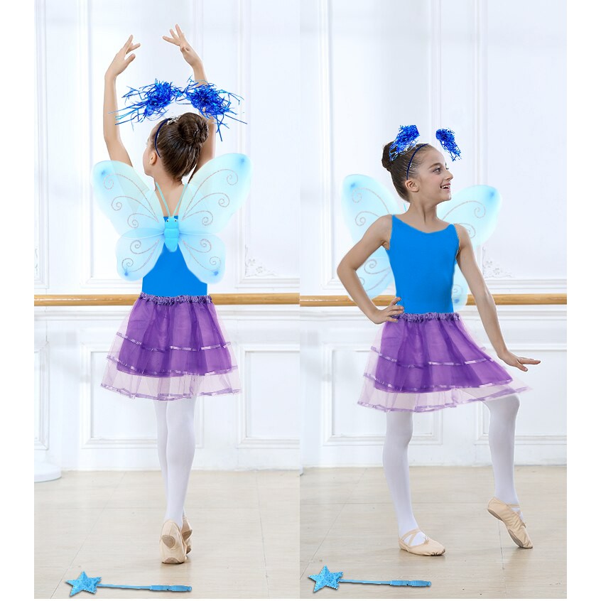 Fantasia Infantil Menina Fada Winx Bloom Body Asa Saia Tulle