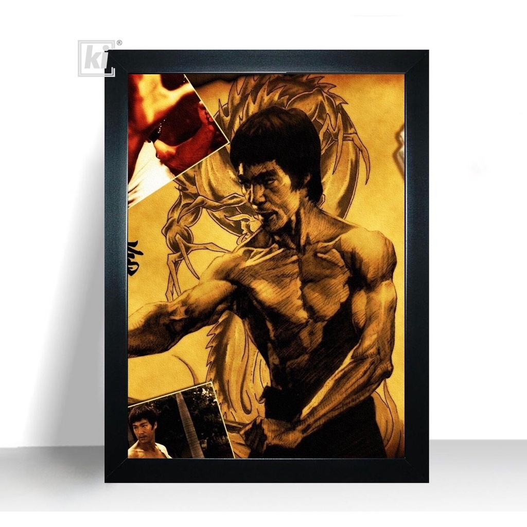 Quadro Decora Ator Bruce Lee Moldura Cm Shopee Brasil