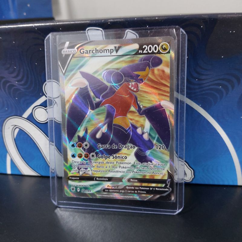 Carta Pokémon Full Art Garchomp V Shopee Brasil