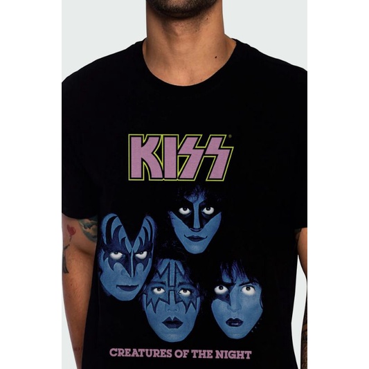 Camiseta Masculina Kiss Creatures Of The Night Shopee Brasil