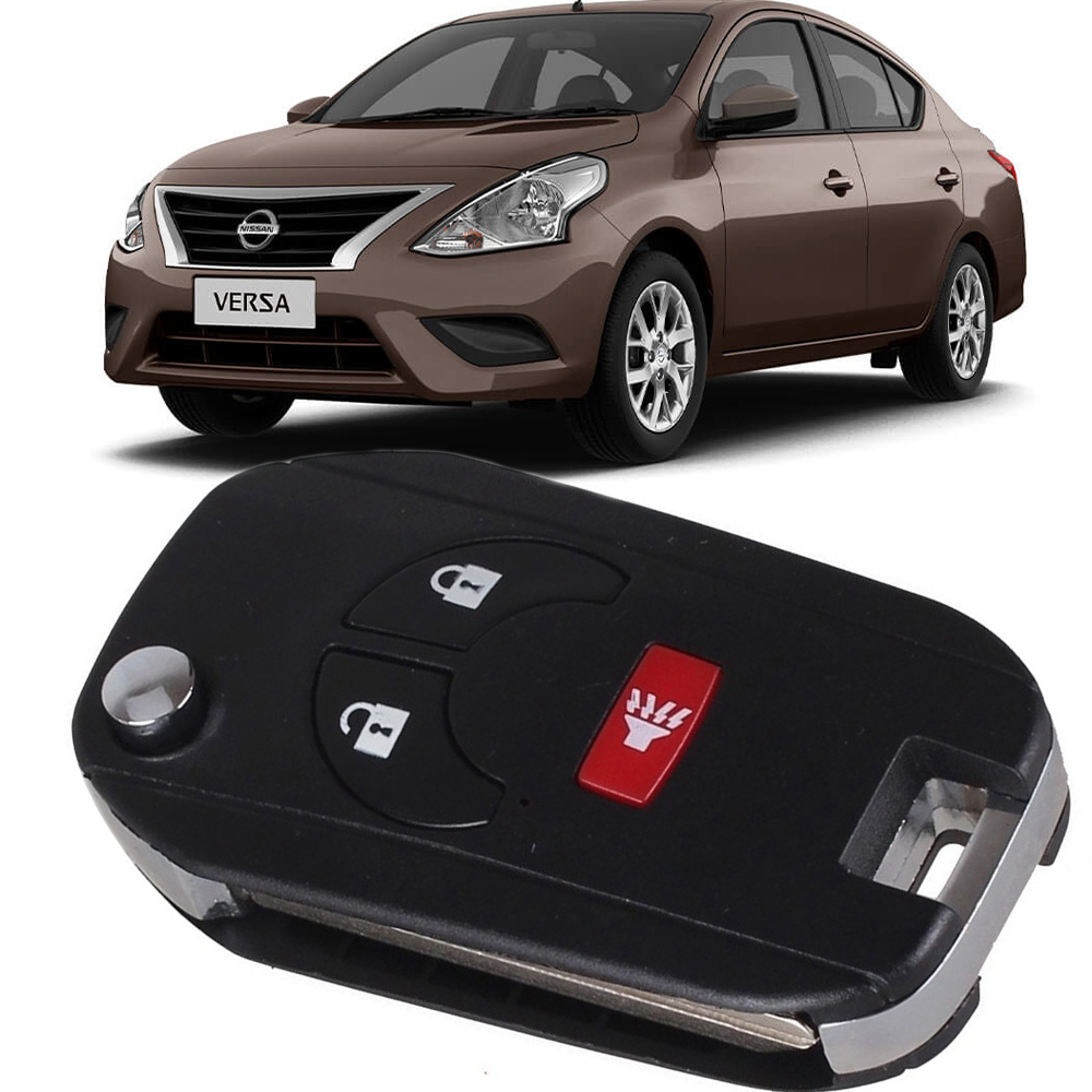 Chave Canivete Nissan Sentra Versa March Altima B C Emblema Shopee