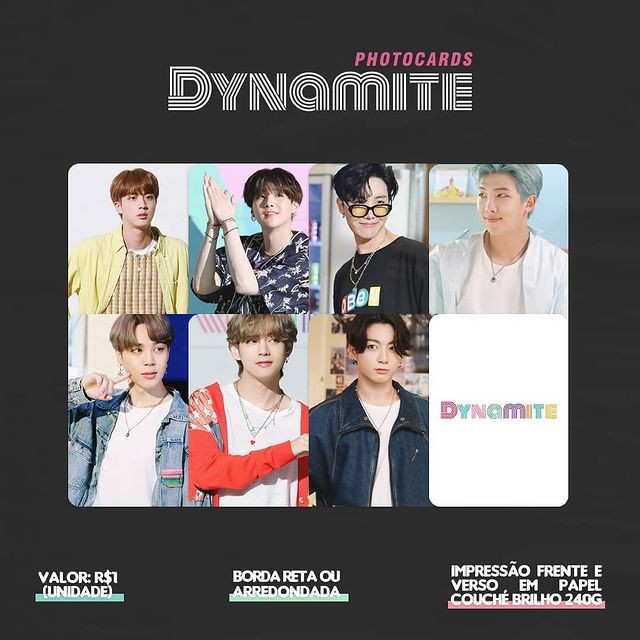 PHOTOCARDS BTS DYNAMITE Shopee Brasil