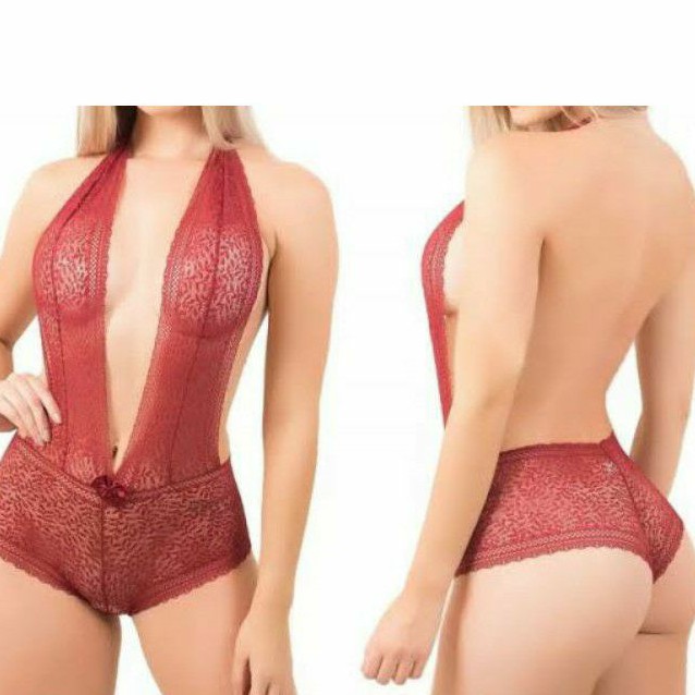 Body Costa Nua Em Renda Sem Bojo Sensual Lingerie Macaquinho Sexy Moda