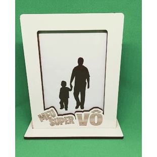 Porta Retrato VÔ fabricado em MDF Laminado branco 6mm Shopee Brasil