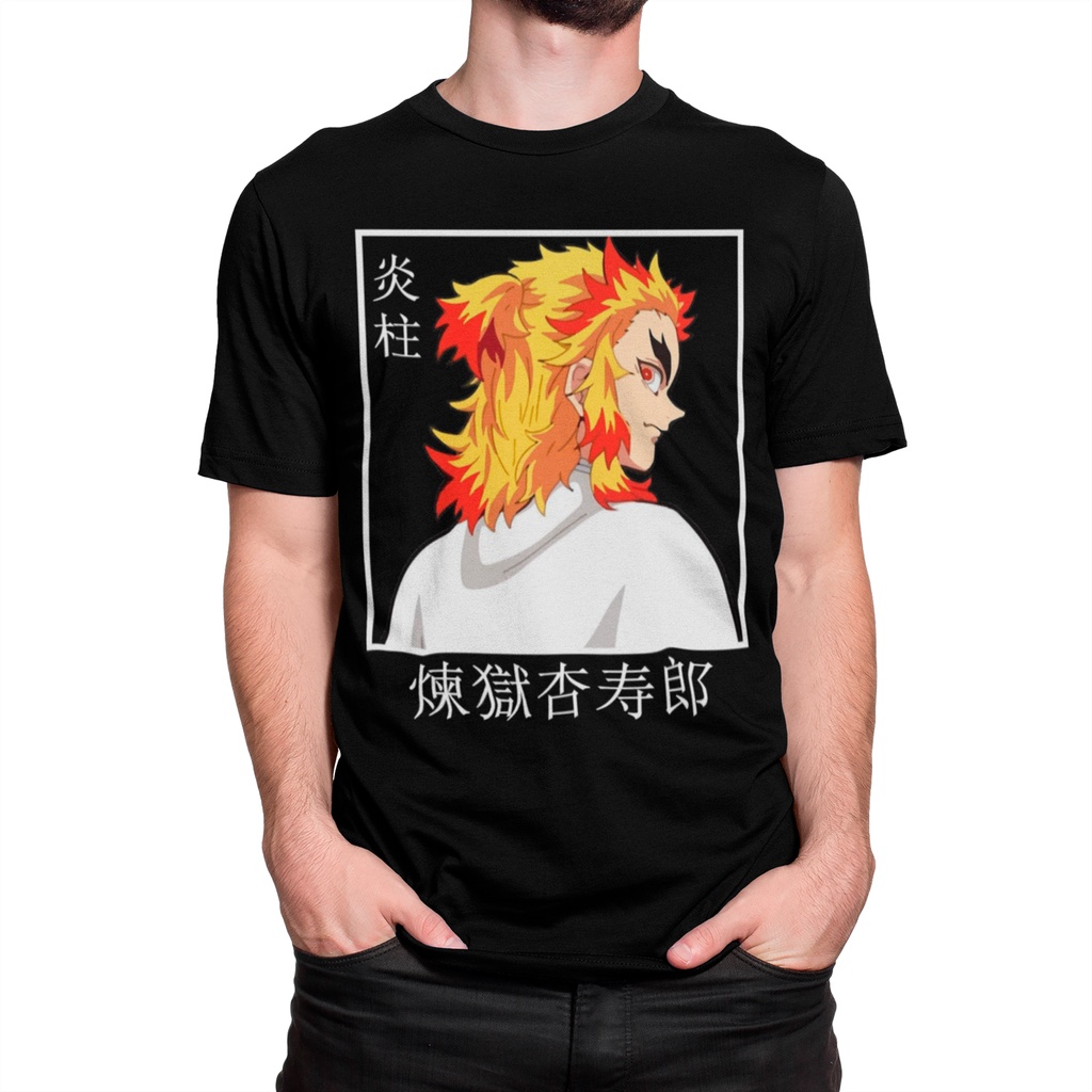 Camisa Algod O Estampa Anime Demon Slayer Kyojuro Rengoku Shopee Brasil