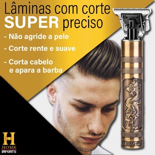 Maquininha De Cortar Cabelo E Barba Sem Fio Drag O T Mister Linha