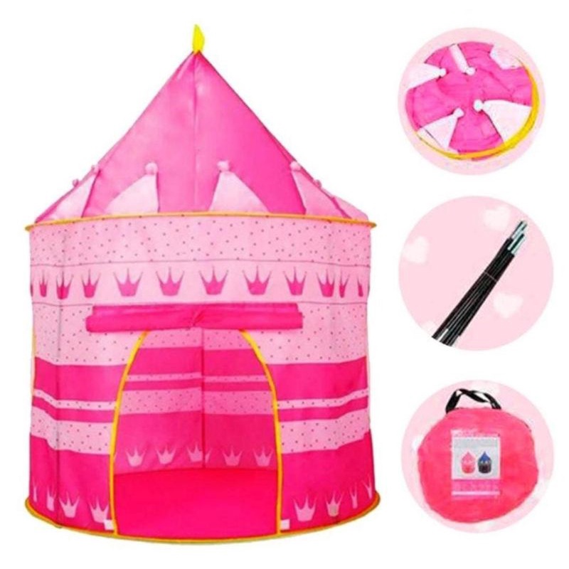 Barraca Tenda Toca Cabaninha Castelo Infantil Menina Rosa Shopee Brasil