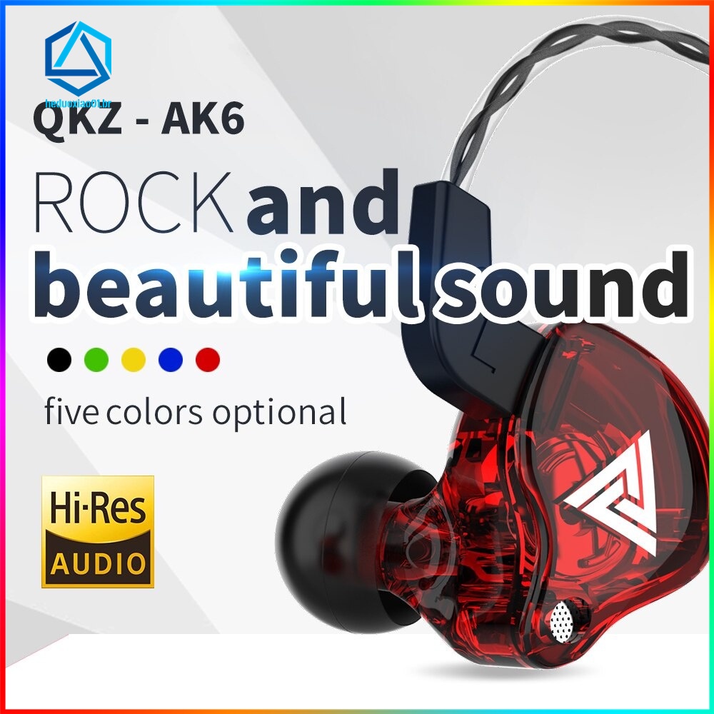 Fone Original Qkz Ak6 AK6 X Upgrade In Ear Para Retorno Monitor De