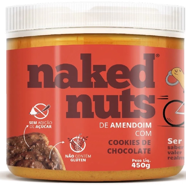 Pasta De Amendoim Cookies De Chocolate Naked Nuts 450g Shopee Brasil