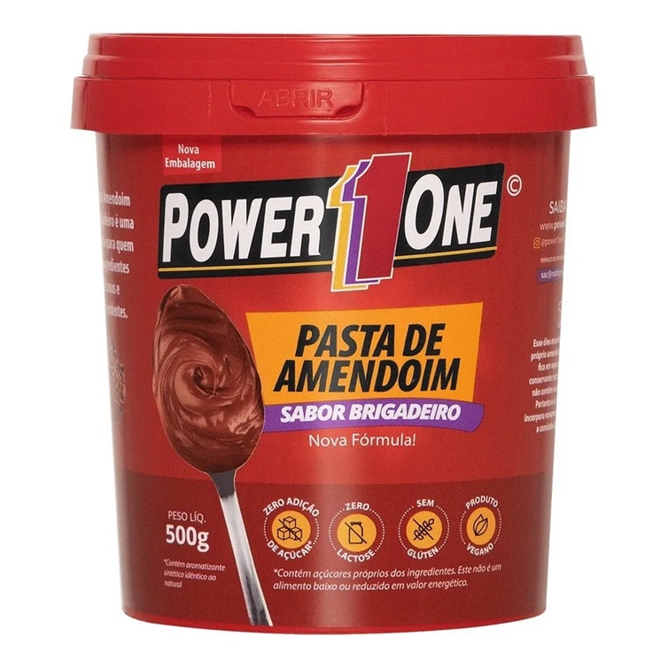 Pasta De Amendoim Brigadeiro Proteico Power One 500g Shopee Brasil