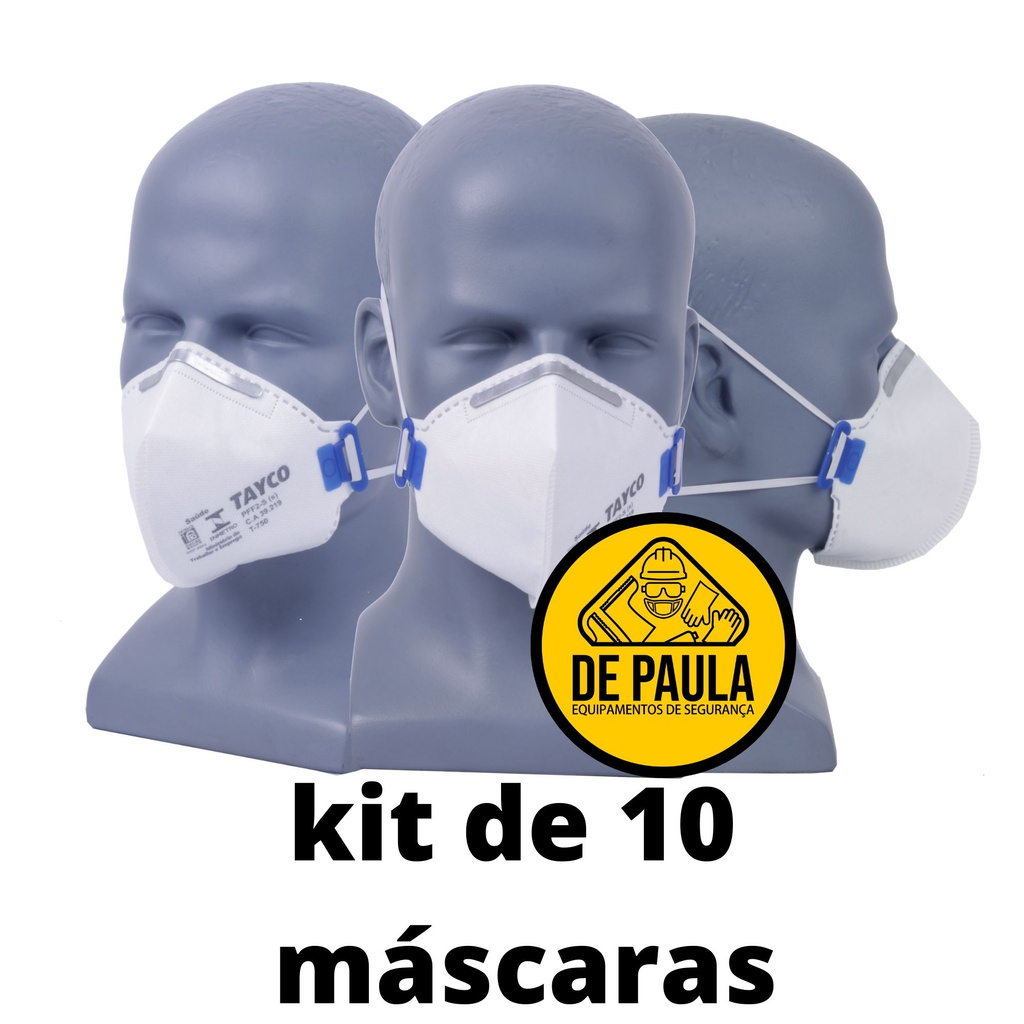 Kit Mascaras Respirador De Prote O Branca Sem Valvula N Pff