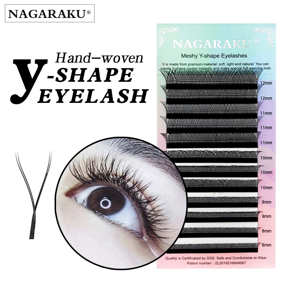 Cilios Nagaraku Para Volume Brasileiro Y Shape Eyelashes Tamanho