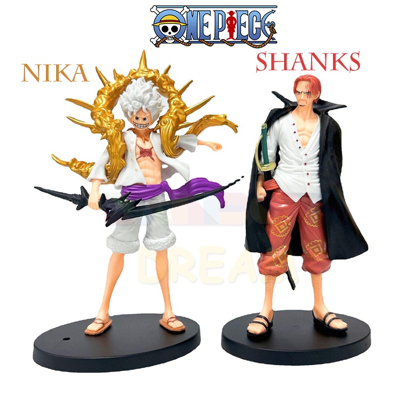 Action Figure Monkey D Luffy Nika Red Hair Shanks Quatro Imperadores