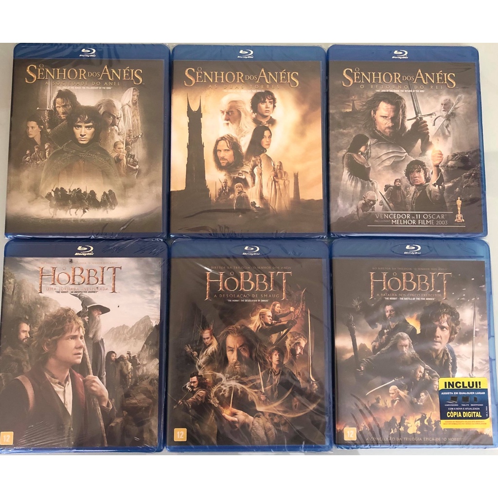 Blu Ray Colecao Senhor Dos Aneis E O Hobbit Novo Original Lacrado