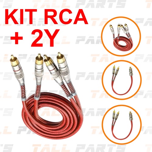 Kit Cabo Rca M Y Blindado M F Ouro Som Automotivo Shopee Brasil