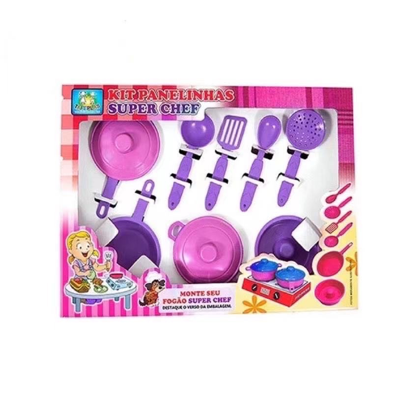 Kit Mini Panelinha Cozinha Infantil Super Chef Brinquedo Shopee Brasil