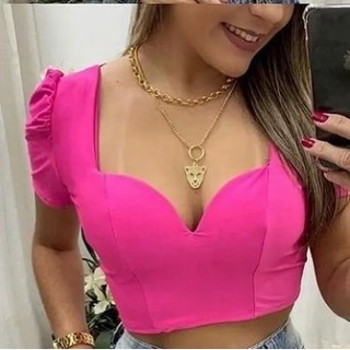 Cropped Top Feminino MangUinha Princesa Janete Shopee Brasil