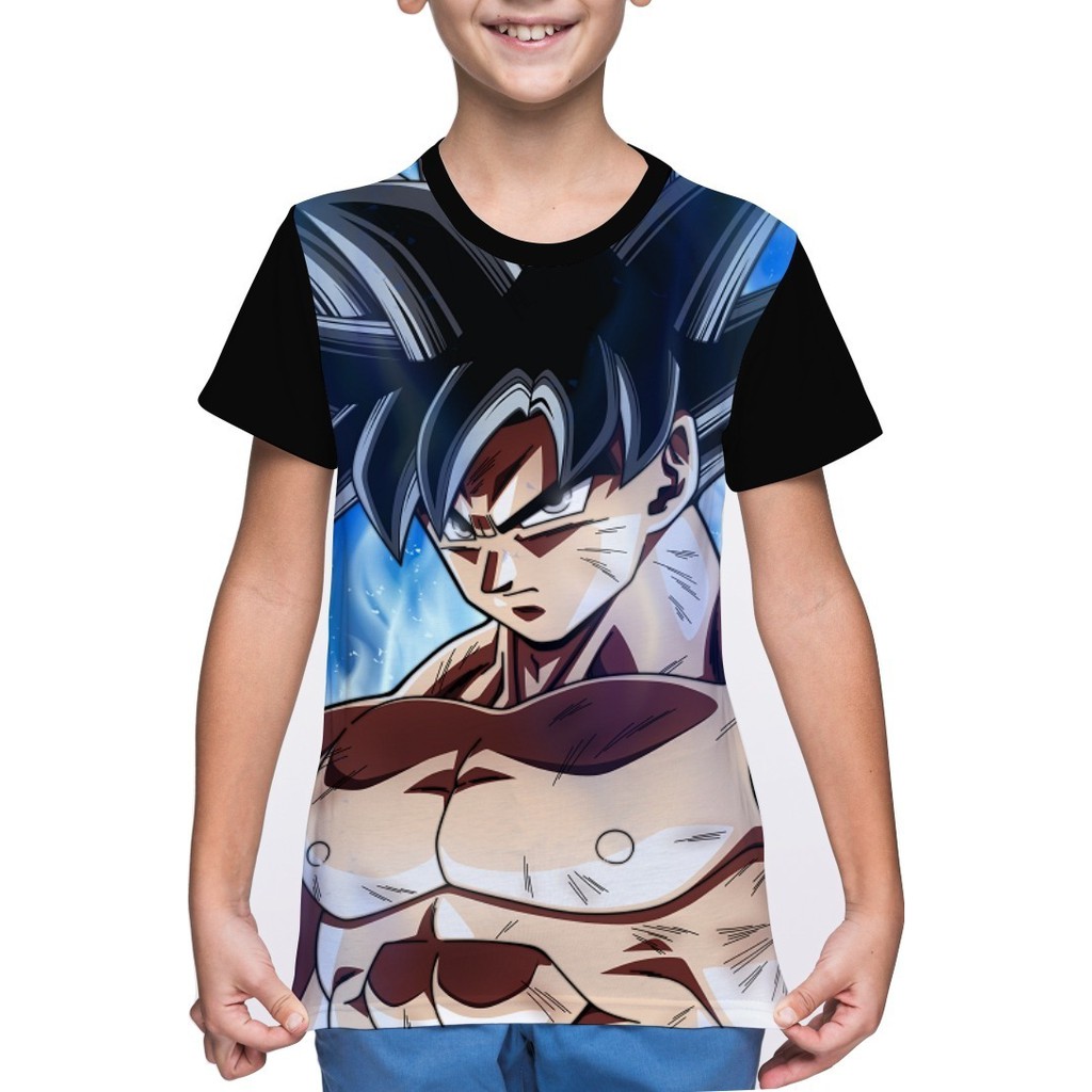 Camiseta Camisa Infantil Goku Dragon Ball Sayajin Blue Shopee Brasil