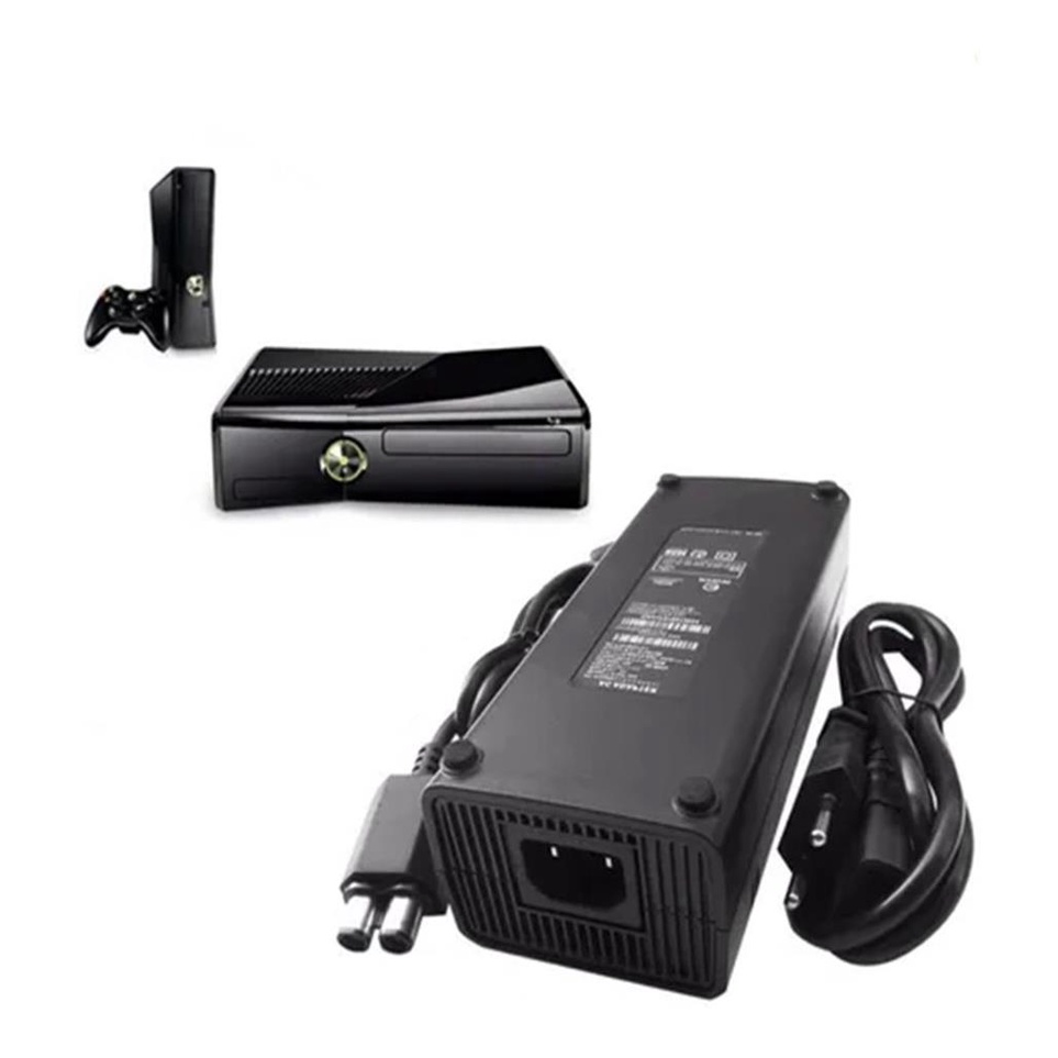 Fonte Xbox Slim 360 Video Game Bivolt 110v 220v 2 Pinos Forte Lehmox