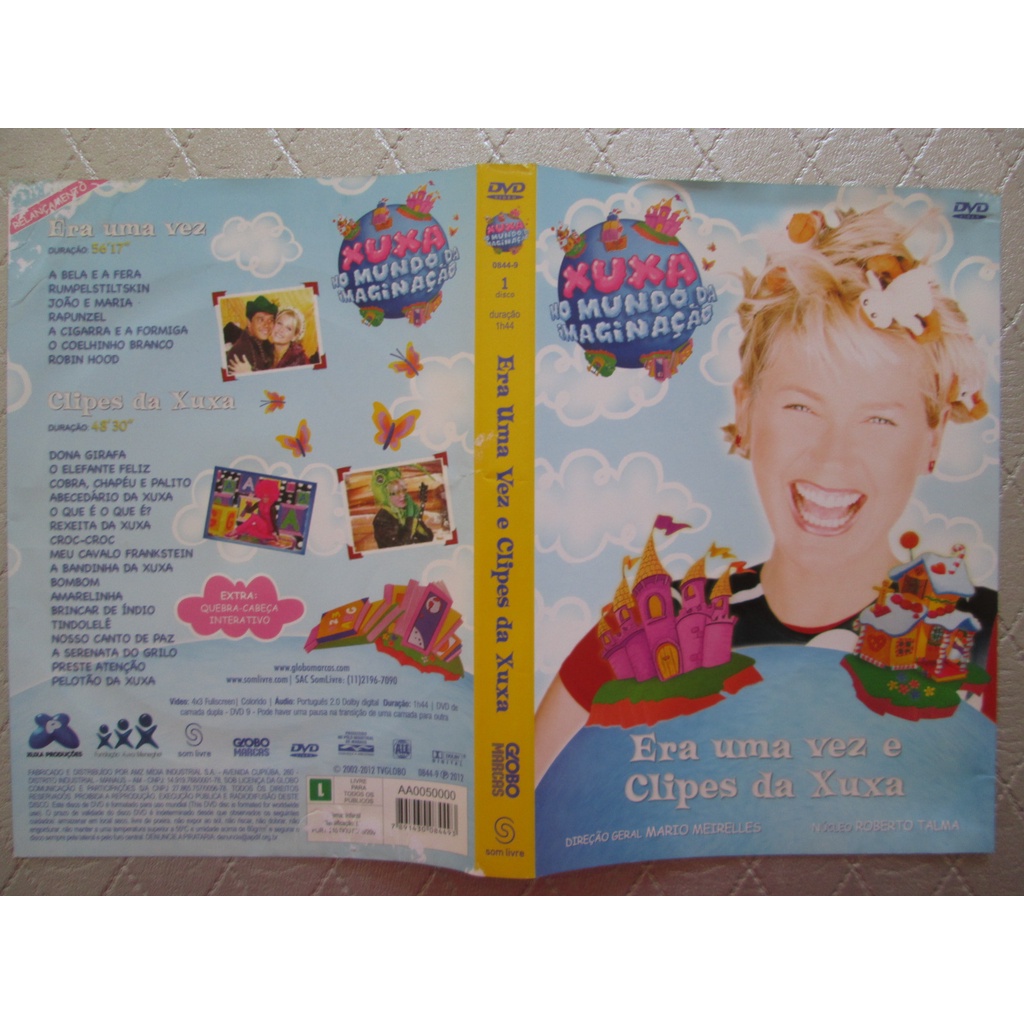 Dvd Xuxa No Mundo Da Imagina O Era Uma Vez E Clipes Da Xuxa