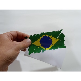 Adesivo Bandeira Do Brasil Estilizada Kit Unid Shopee Brasil