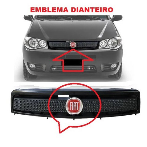 Emblema Grade Dianteira Fiat Uno Fiorino Palio Strada Siena Shopee Brasil