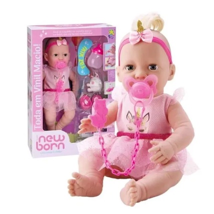 Boneca New Born Unicornio Fofinho Estilo Reborn C Acessorios Shopee