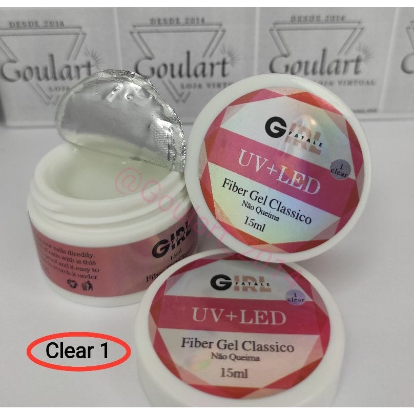 Gel De Unha Girl Fatale G GF Pote Rosa White Clear Nude Pink Nude