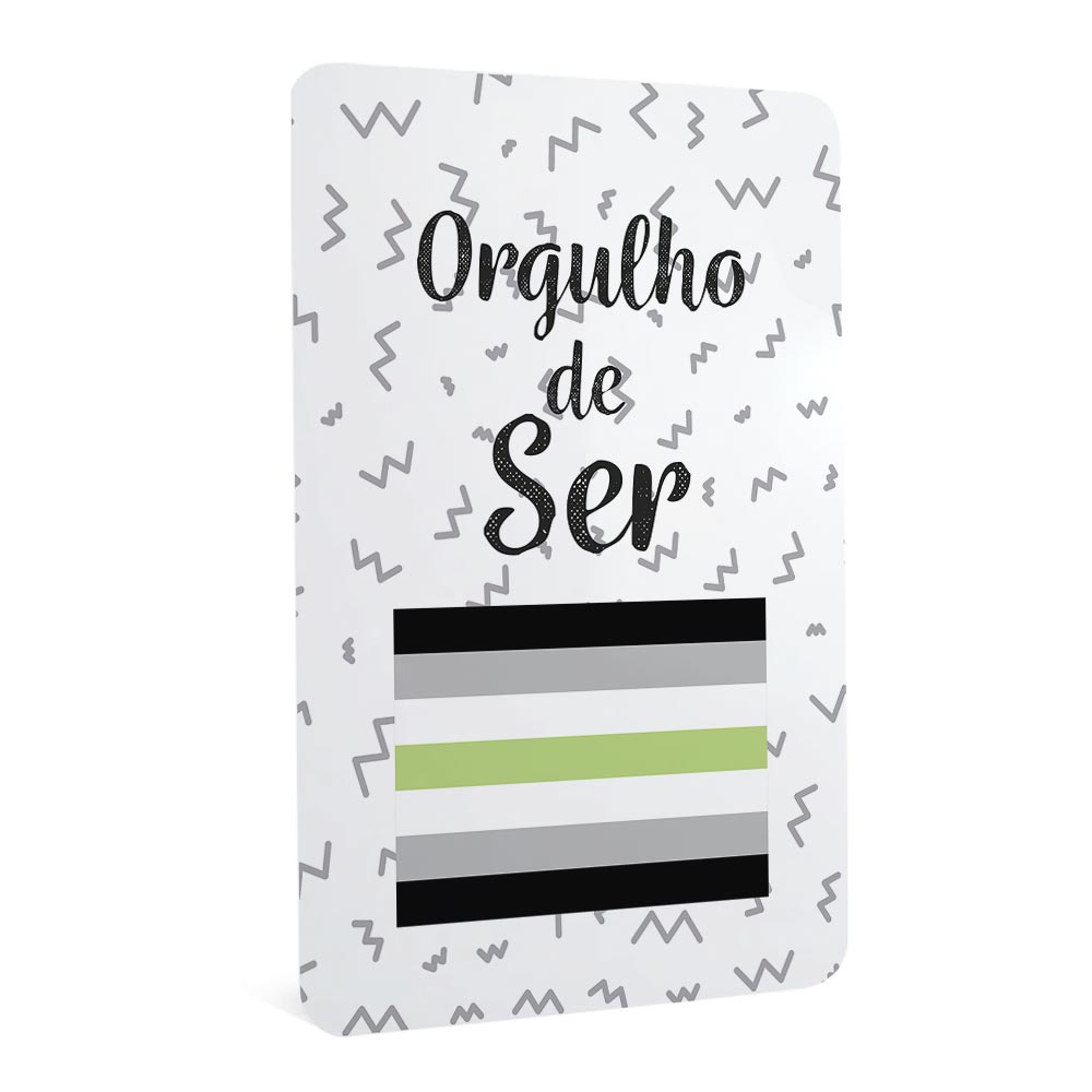 Placa de Metal Bandeira do Orgulho Agênero Shopee Brasil