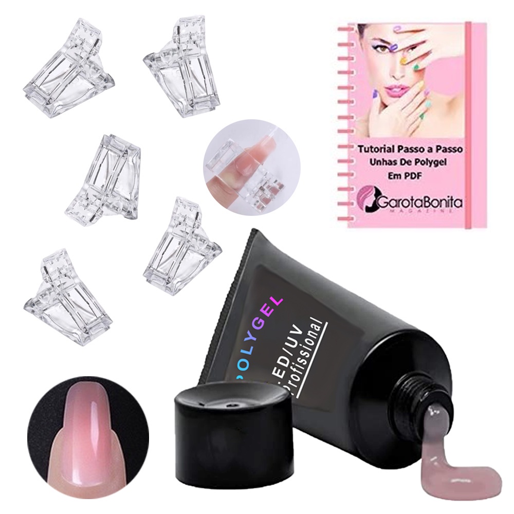 Kit Poligel Polygel G Unhas Em Gel Presilha Acrilica Curva Shopee